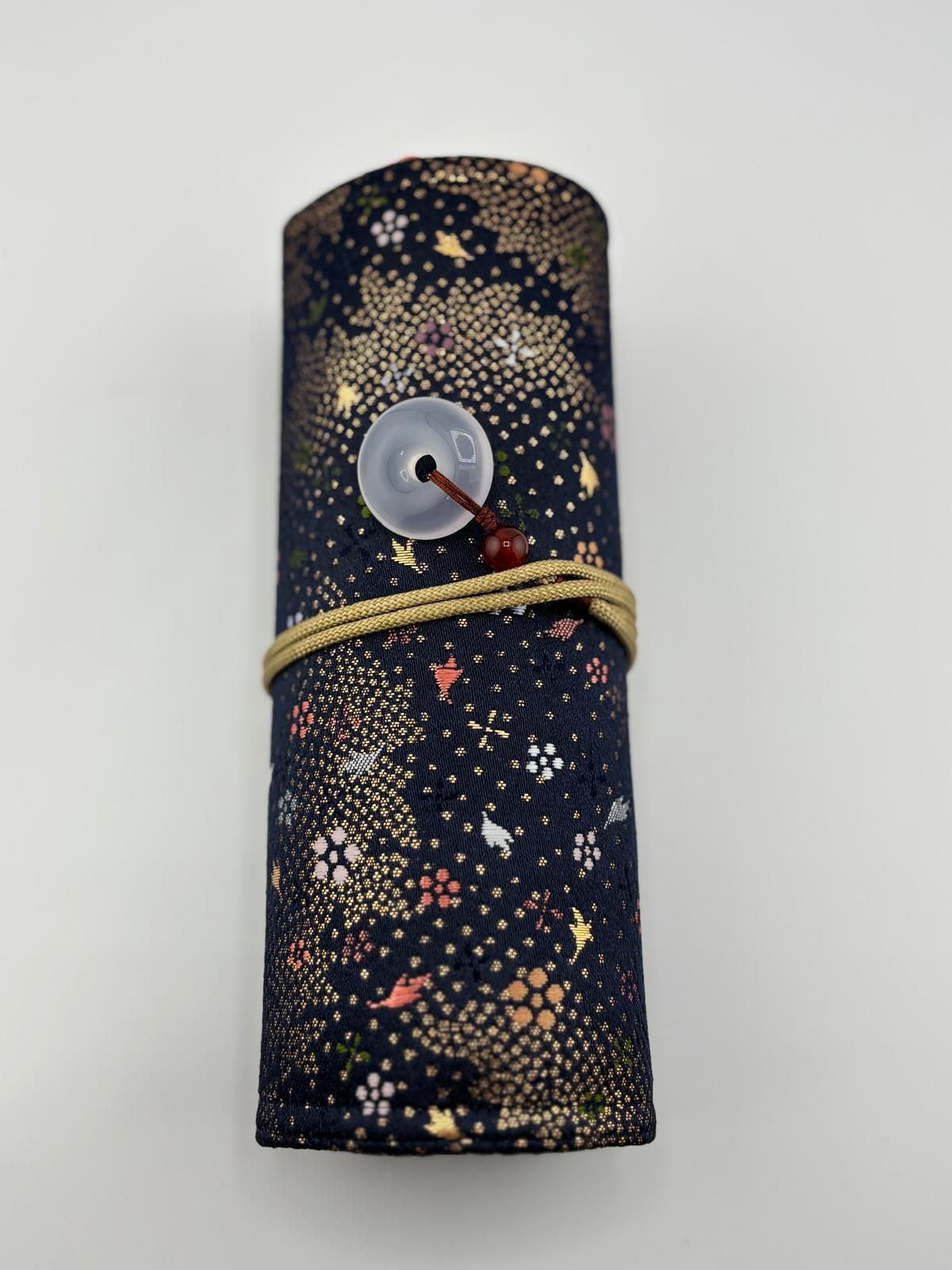 Hand-Made Silk Pen Pouch - In Celestial Sea 星海
